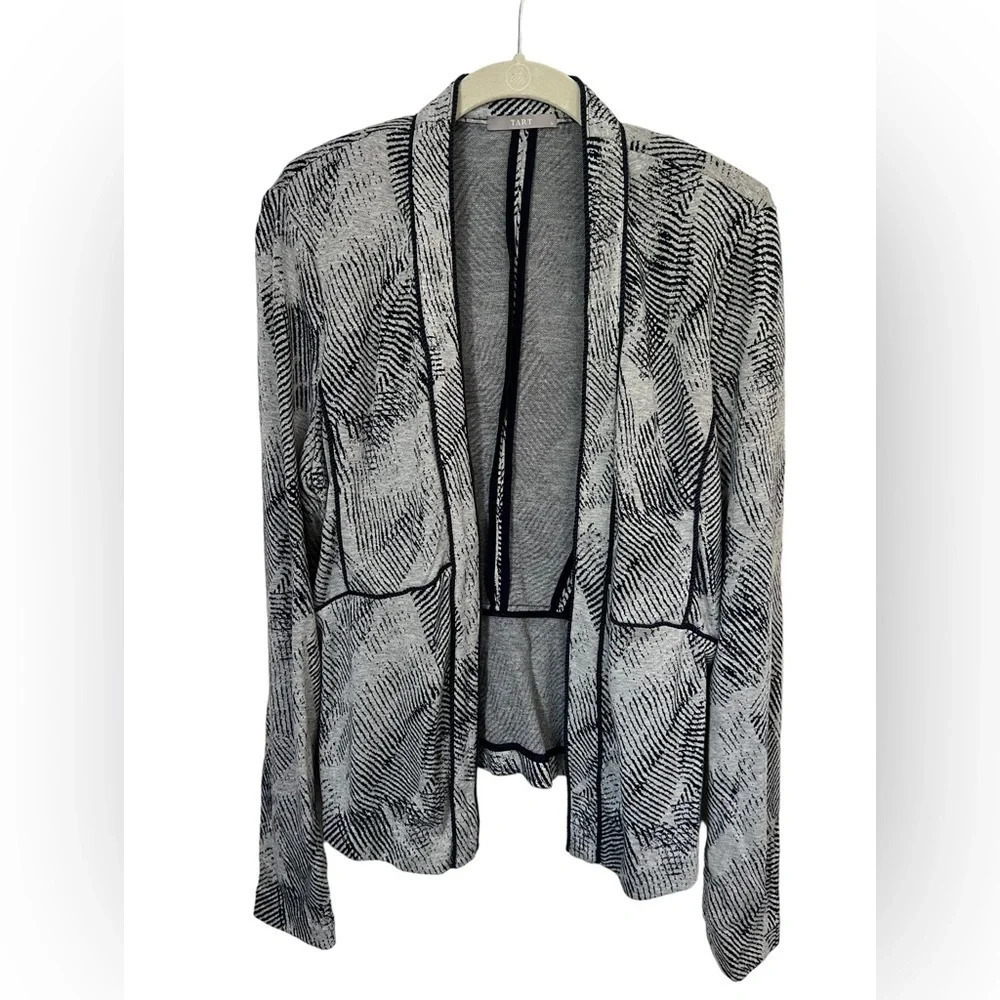 Soft blue and gray modal cardigan M